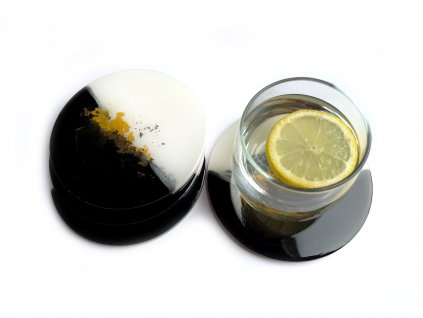 Černo bílé podtácky