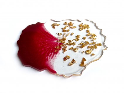 Červeno zlatý podtácek