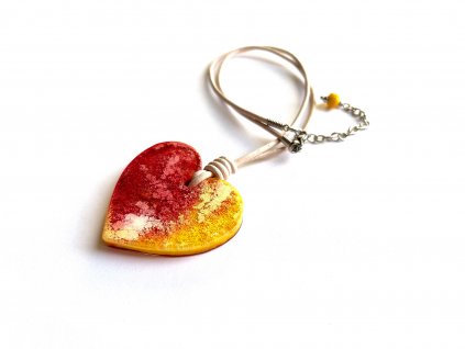 Náhrdelník červené srdce