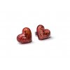 Náušnice červená srdíčka