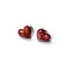 Náušnice červená srdíčka