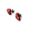 Náušnice červená srdíčka