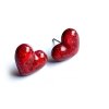červená srdíčka náušnice