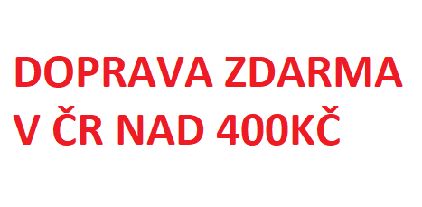 Doprava zdarma od 400Kč