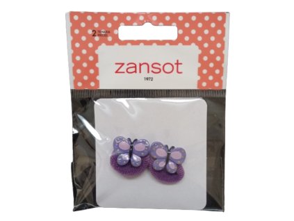 Zansot Dětské elastické gumičky do vlasů 2 ks fialová