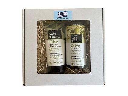 Farcom Olivový tělový peeling 200ml + Sprchový gel 300ml