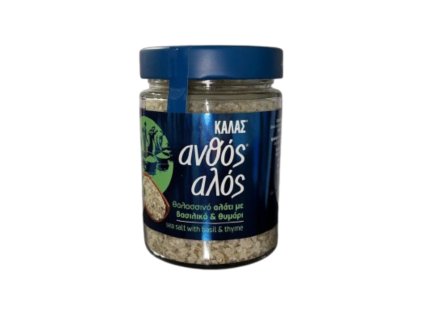 KALAS Květinová mořská sůl s bazilikem a tymianem z Řecka, 300gr