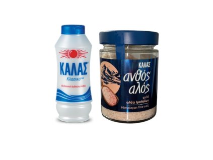 KALAS mořská sůl Jemná CLASSIC 250gr + Himalájská jemná sůl 300gr