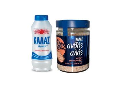 KALAS mořská sůl Jemná CLASSIC 250gr + Himalájská hrubá sůl 300gr