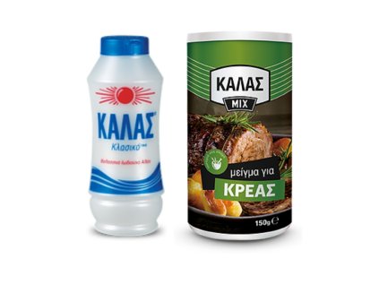 KALAS mořská sůl Jemná CLASSIC 250gr + směs na maso 150gr