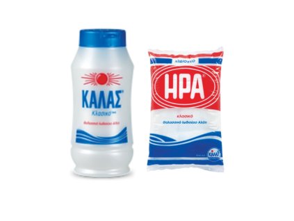 KALAS Jemná mořská sůl CLASSIC 400gr + HERA Jemná jodizovaná 500gr