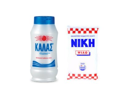 KALAS Jemná mořská sůl CLASSIC 400gr + NIKI Jemná jodizovaná 500gr