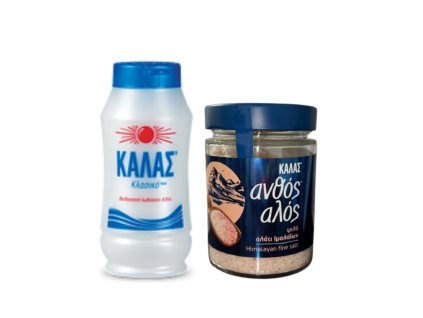KALAS mořská sůl Jemná CLASSIC 400gr + Himalájská jemná sůl 300gr