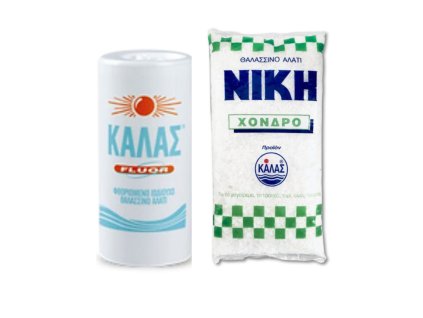 KALAS FLUOR Jemná fluorovaná jodovaná mořská sůl 250gr + NIKI Hrubá jodizovaná 1kg
