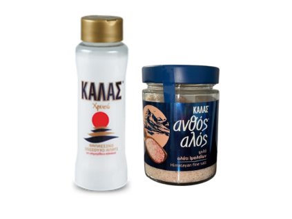 KALAS mořská sůl GOLDEN Jemná 500gr + Himalájská jemná sůl 300grsůl 300gr