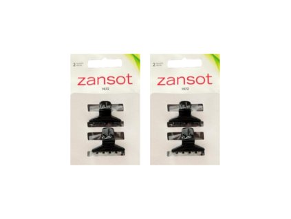 Zansot Sponka na vlasy 2,5 cm, lesklá černá 2ks