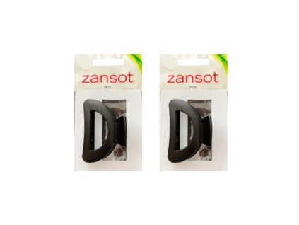 Zansot Sponka na vlasy Large 8 cm, lesklá černá 2ks