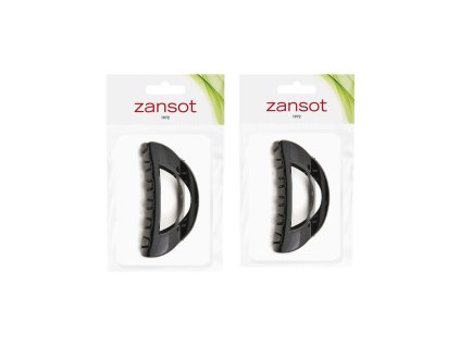 Zansot Sponka na vlasy Large 8 cm, matná černá 2ks