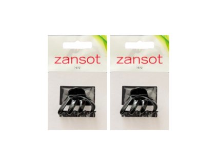 Zansot Sponka na vlasy Chobotnice 4,2 cm, lesklá černá 2ks