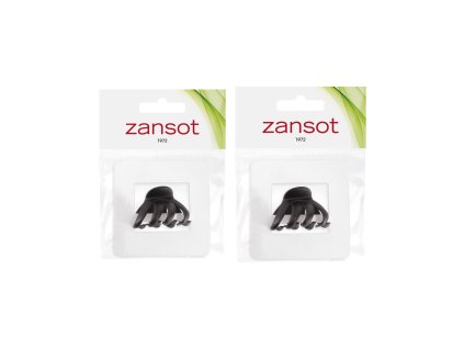 Zansot Sponka na vlasy Chobotnice 4,2 cm, matná černá 2ks