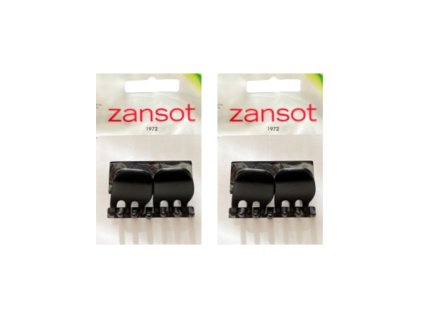 Zansot Sponka na vlasy Tress 2,2 cm, matná černá 2ks