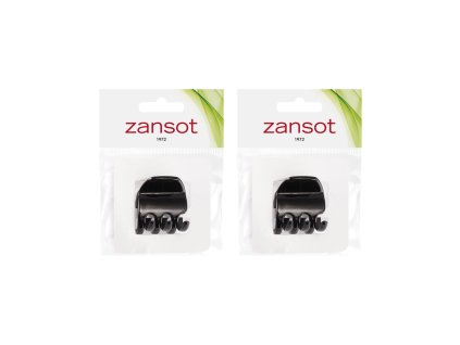 Zansot Sponka na vlasy Tress 3,5 cm, lesklá černá 2ks