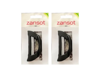 Zansot Sponka na vlasy Curved 6,2 cm, matná černá 2ks