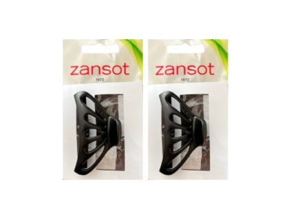 Zansot Sponka na vlasy Curved 7 cm, matná černá 2ks