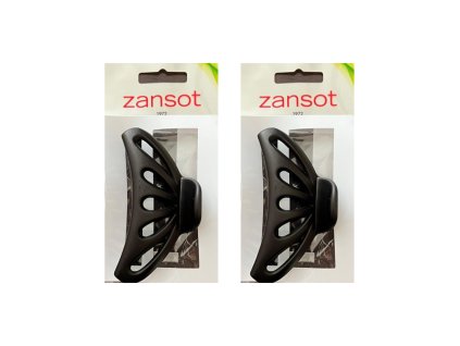 Zansot Sponka na vlasy Curved Large 9,5 cm, matná černá 2ks