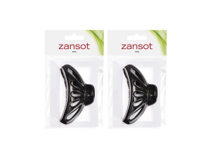 Zansot Sponka na vlasy Curved Large 9,5 cm, lesklá černá