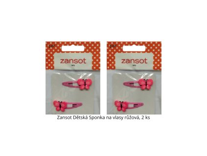 Zansot Dětská Sponka na vlasy růžová, 2 ks