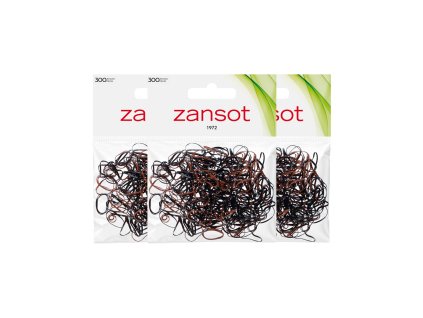 Zansot mini gumičky do vlasů černé, 3x 300ks