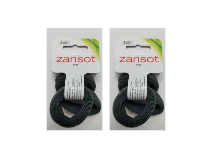 Zansot 2x Elastické gumičky do vlasů, tkanina šedá, 2ks