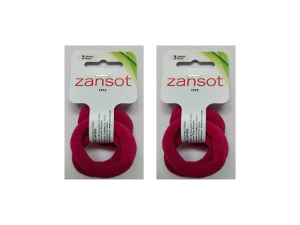 Zansot 2x Elastické gumičky do vlasů, tkanina červená, 2ks