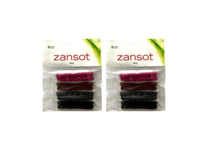 Zansot 2x Elastické gumičky do vlasů, tkanina vícebarevné 8ks