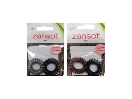 Zansot 2× spirálové elastické voděodolné gumičky do vlasů 2 ks vicebarevné 1