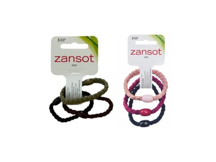 Zansot 2x pletené elastické gumičky do vlasů vícebarevné 1 3ks