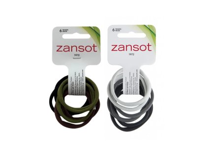 Zansot 2x Elastické gumičky do vlasů, jemná tkanina 6ks vícebarevné 1