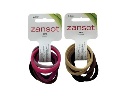 Zansot 2x Elastické gumičky do vlasů, jemná tkanina 6ks vícebarevné 2