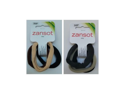 Zansot 2x Elastické gumičky do vlasů, jemná tkanina 3ks vícebarevné 2