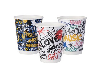 Tessera Kelimek papírový GRAFFITI MIX 330ml, přůměr 90mm, 25ks