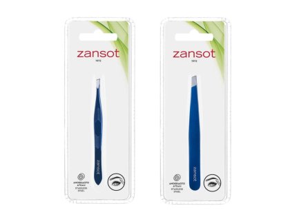 ZANSOT Pinzeta široká +úzká šikmá, modrá