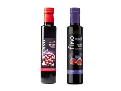 FINO Hroznový balzamikový ocet Tmavý 250ml + Balzamikový ocet s Fiky 250ml