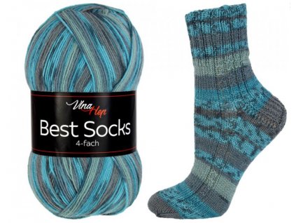 Ponožková příze Vlna-Hep Best Sock 7309, 75% vlna, 25% polyamid, 100g