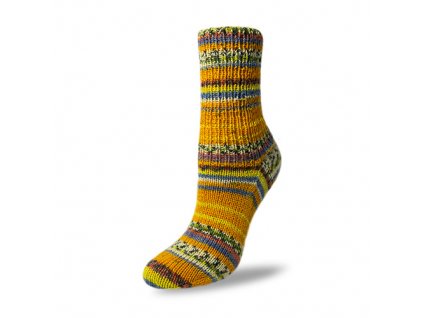 2121 Flotte Socke 6f Bambus Merino Celebration 7074 am Fuss