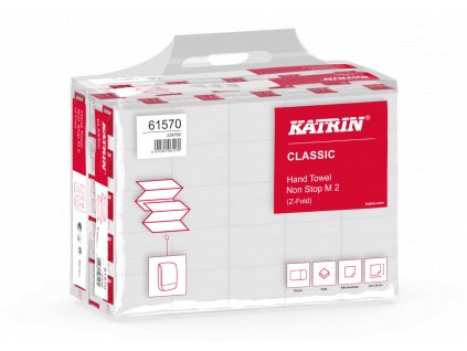 61570 katrin classic hand towel non stop m2 25x160 2ply handy pack large