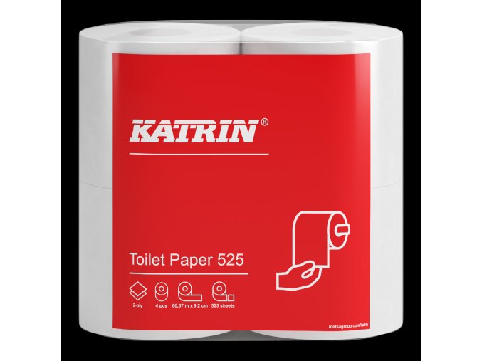 93595 katrin toilet paper roll 525 sheets 2 ply official product image