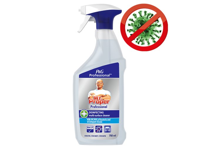 Mr. Proper Professional dezinfekčný viacúčelový prostriedok 3v1 750 ml 660x660 NEW VIR