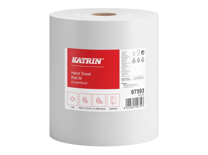 97593 katrin centrefeed roll medium 300 metre 1 ply official product image