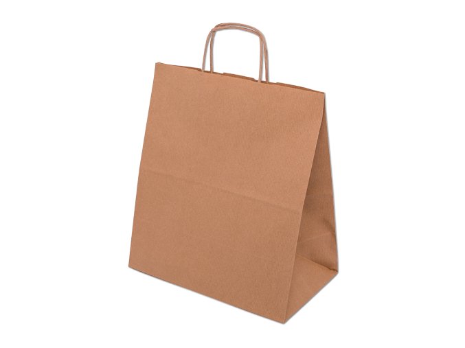 Papírová eko taška 30,5 x 17 x 34 cm - přírodní